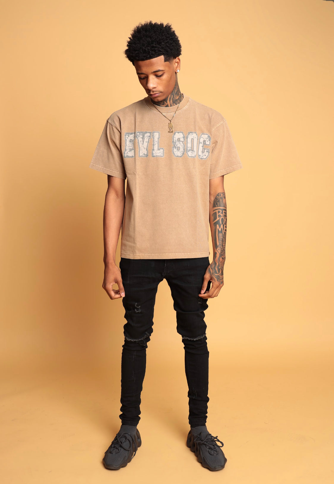 BROWN EVL SOC TEE