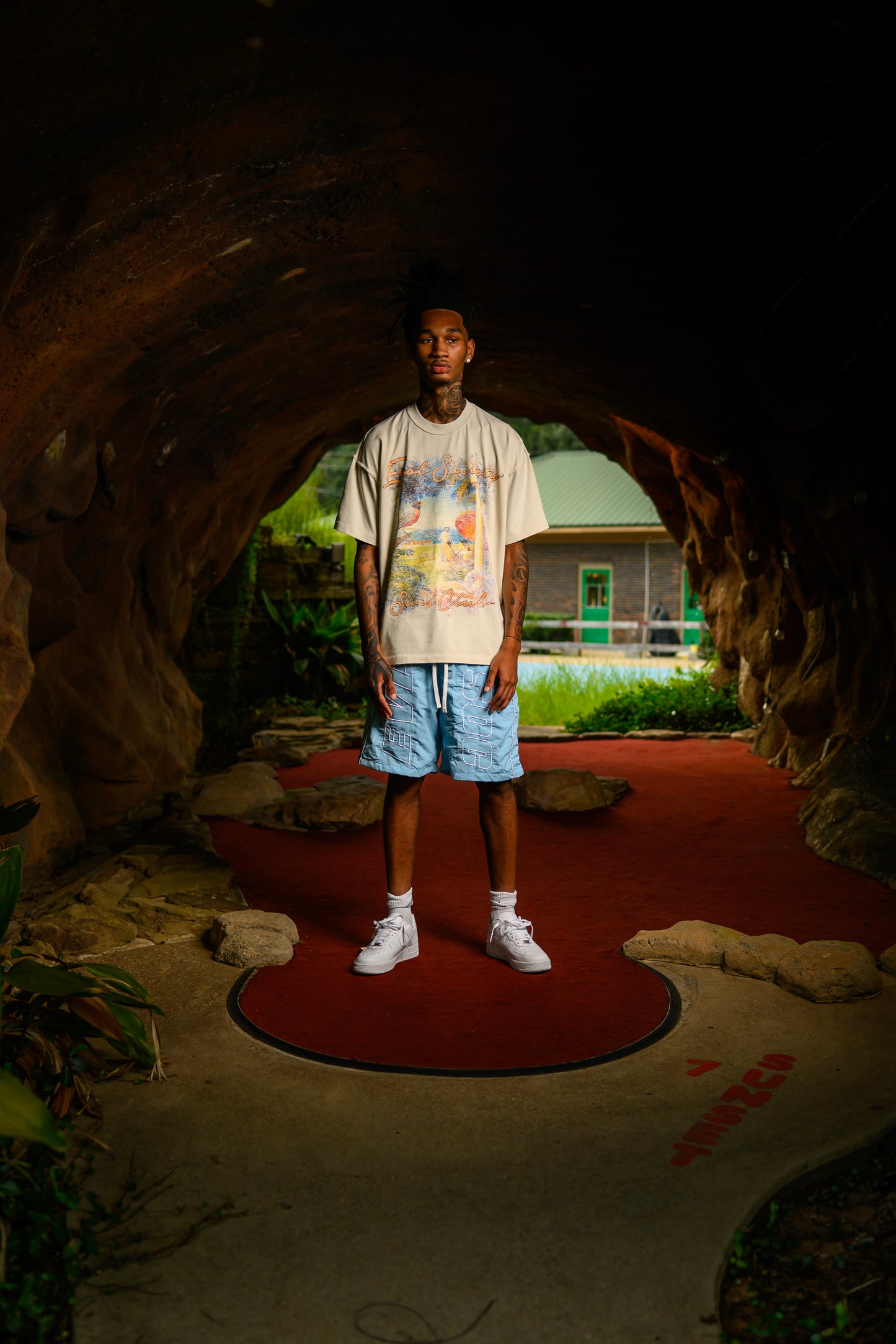TAN ORANGE EVL RESORT CLUB TEE