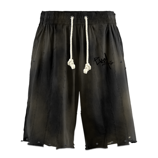 BLACK LAYERED SHORTS