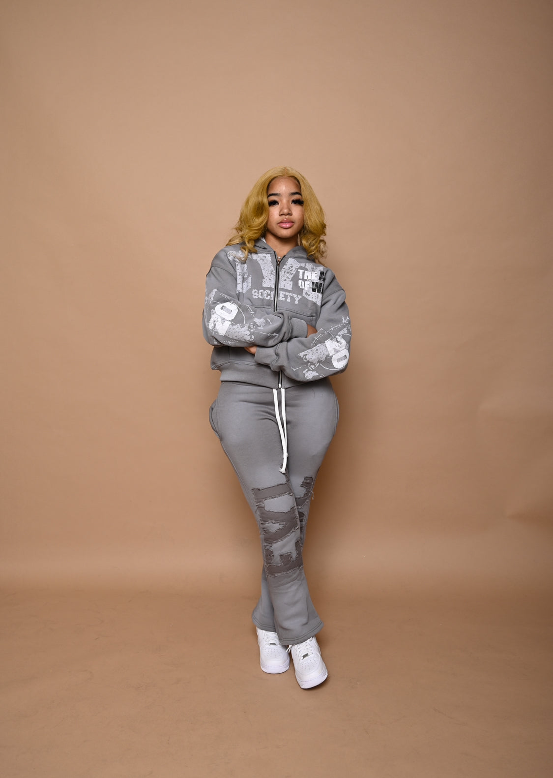 GREY “ART OF WAR” SWEATSUIT