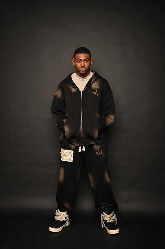 BLACK “ EVL LAYERED “SWEATSUIT