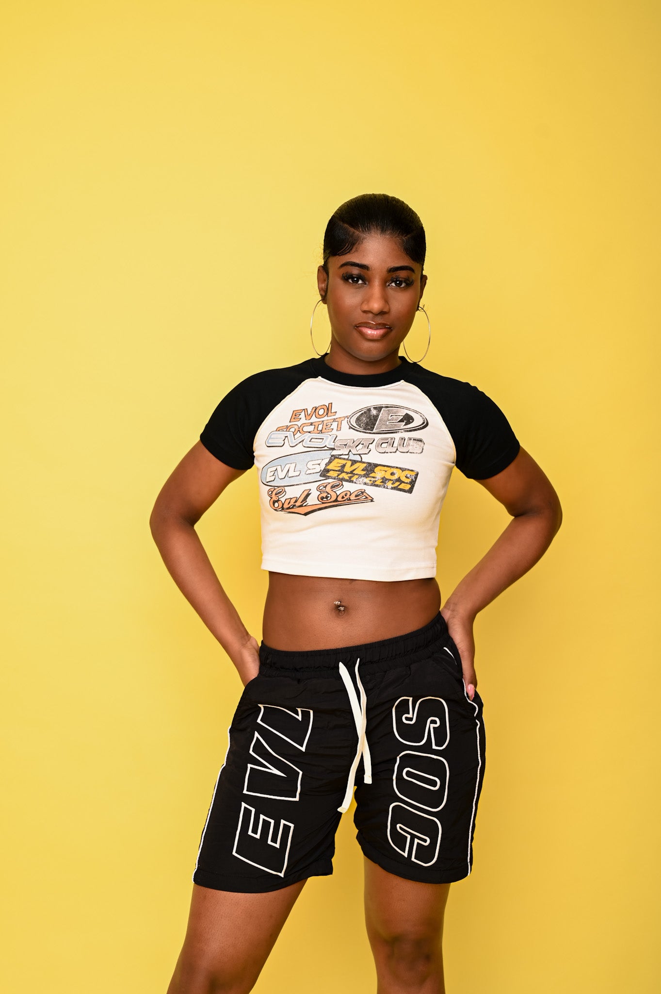 WOMENS “EVL SKI” CROP SHIRT