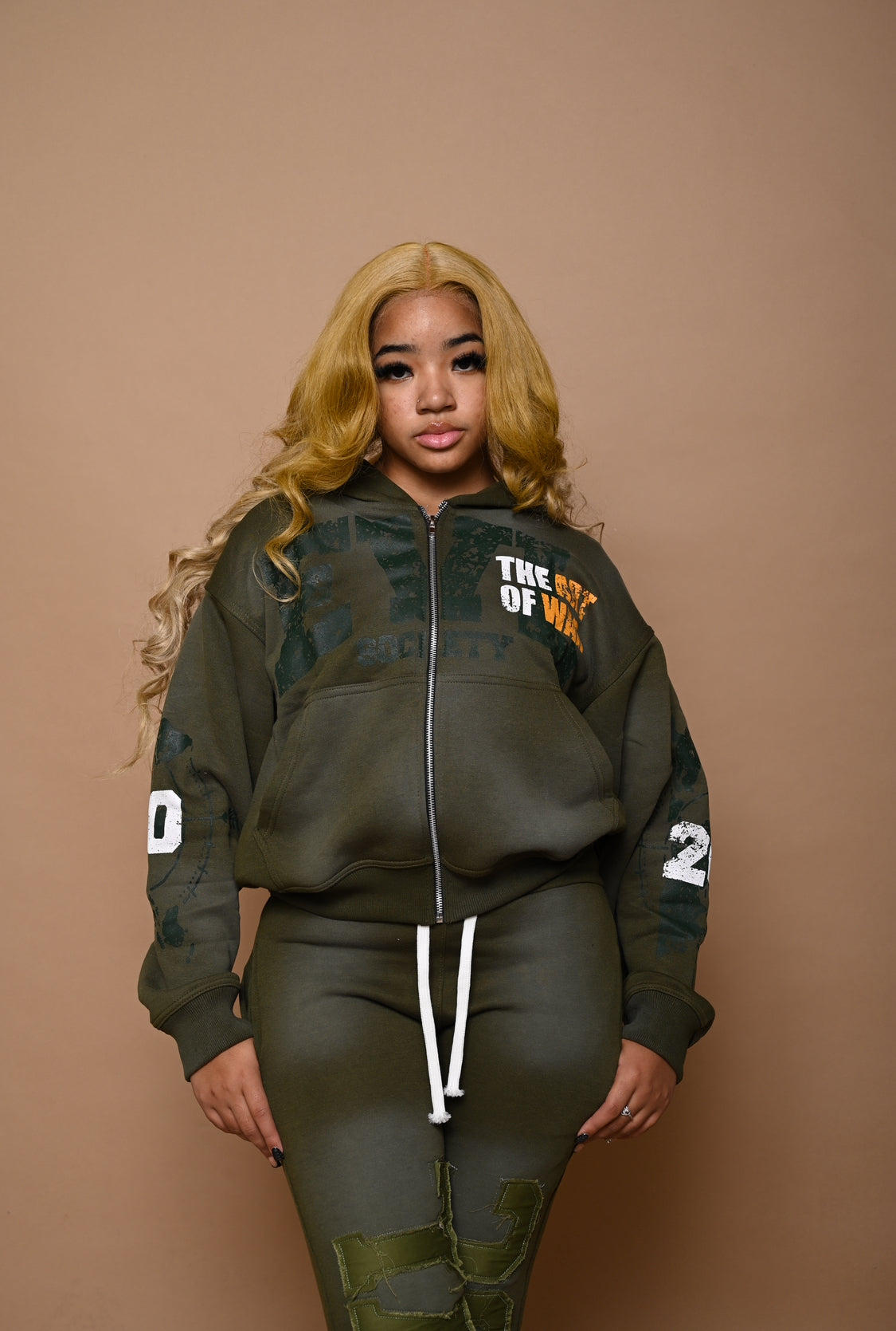 GREEN “ART OF WAR” SWEATSUIT