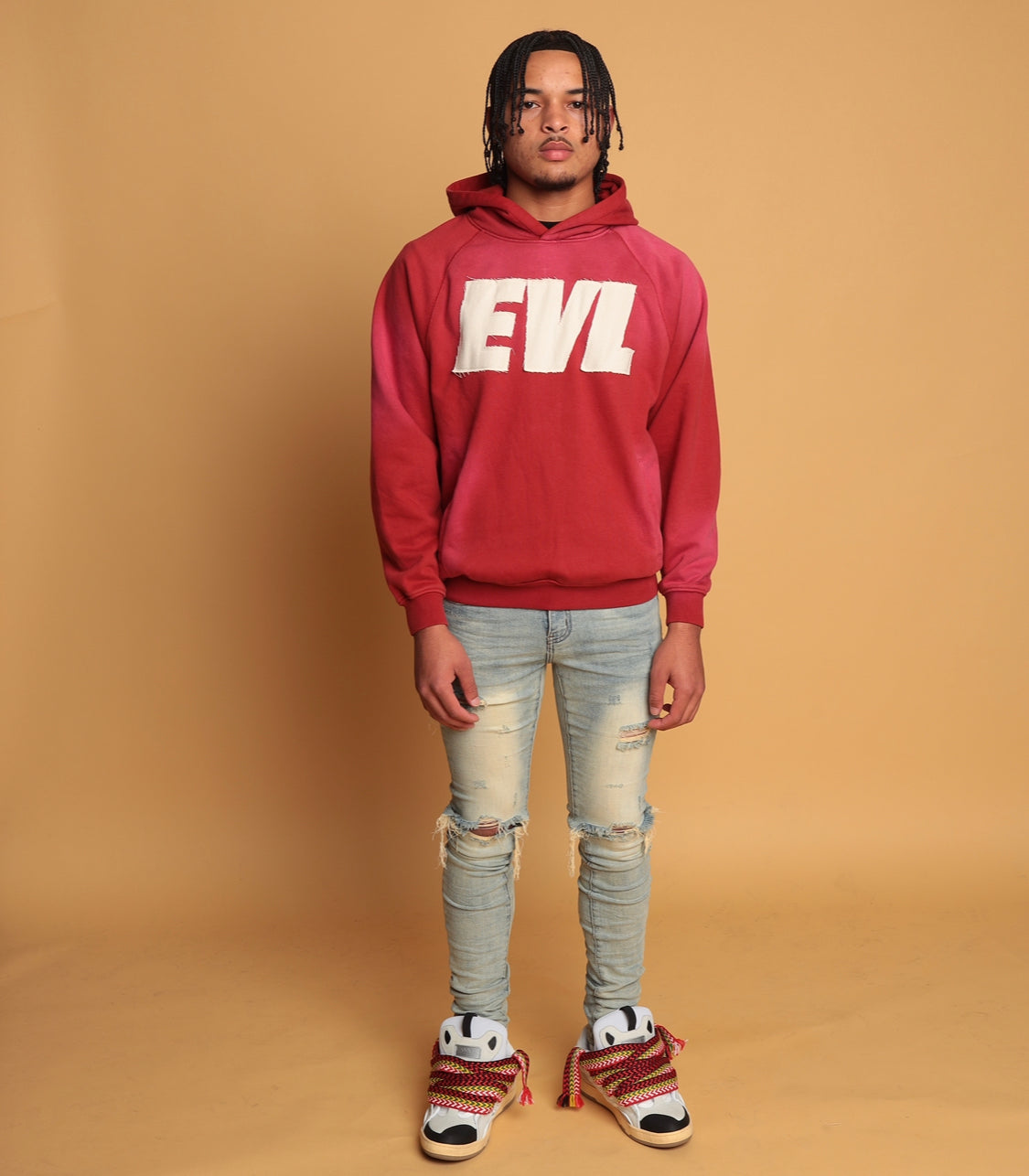 Red “EVL” Hoodie
