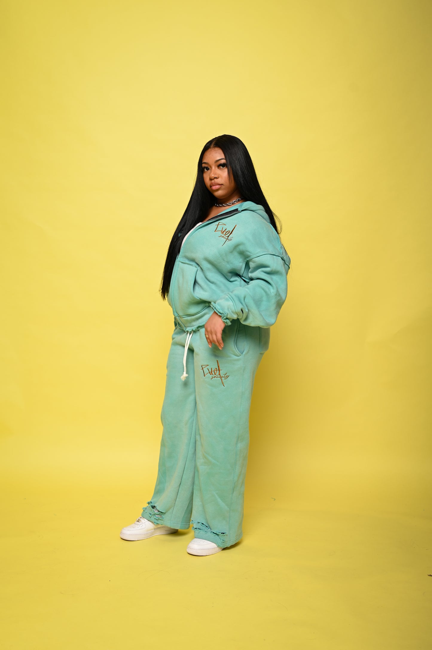Teal “ EVL CURSIVE “ SET