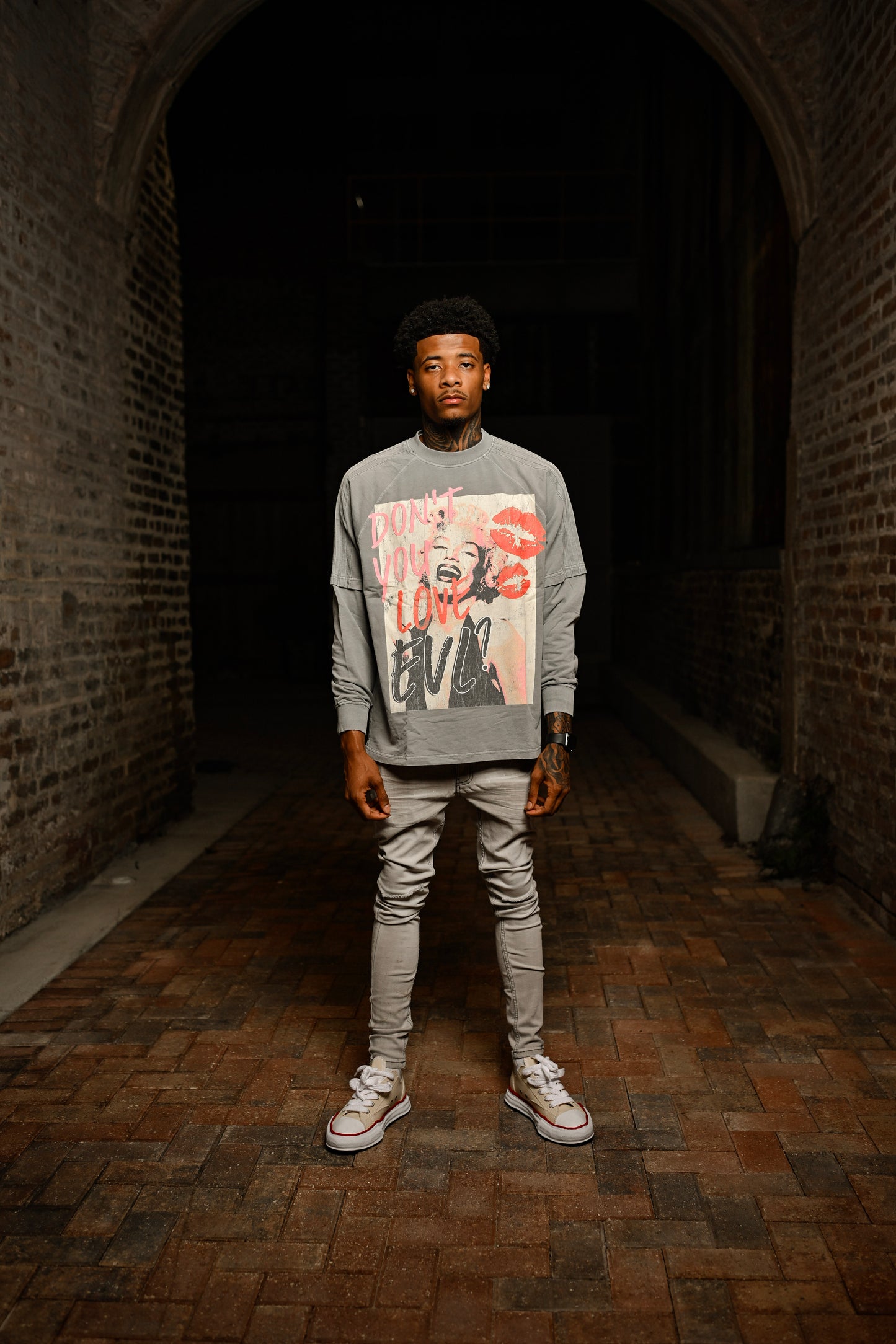 “DONT YOU LOVE EVL” DOUBLE LONG SLEEVE