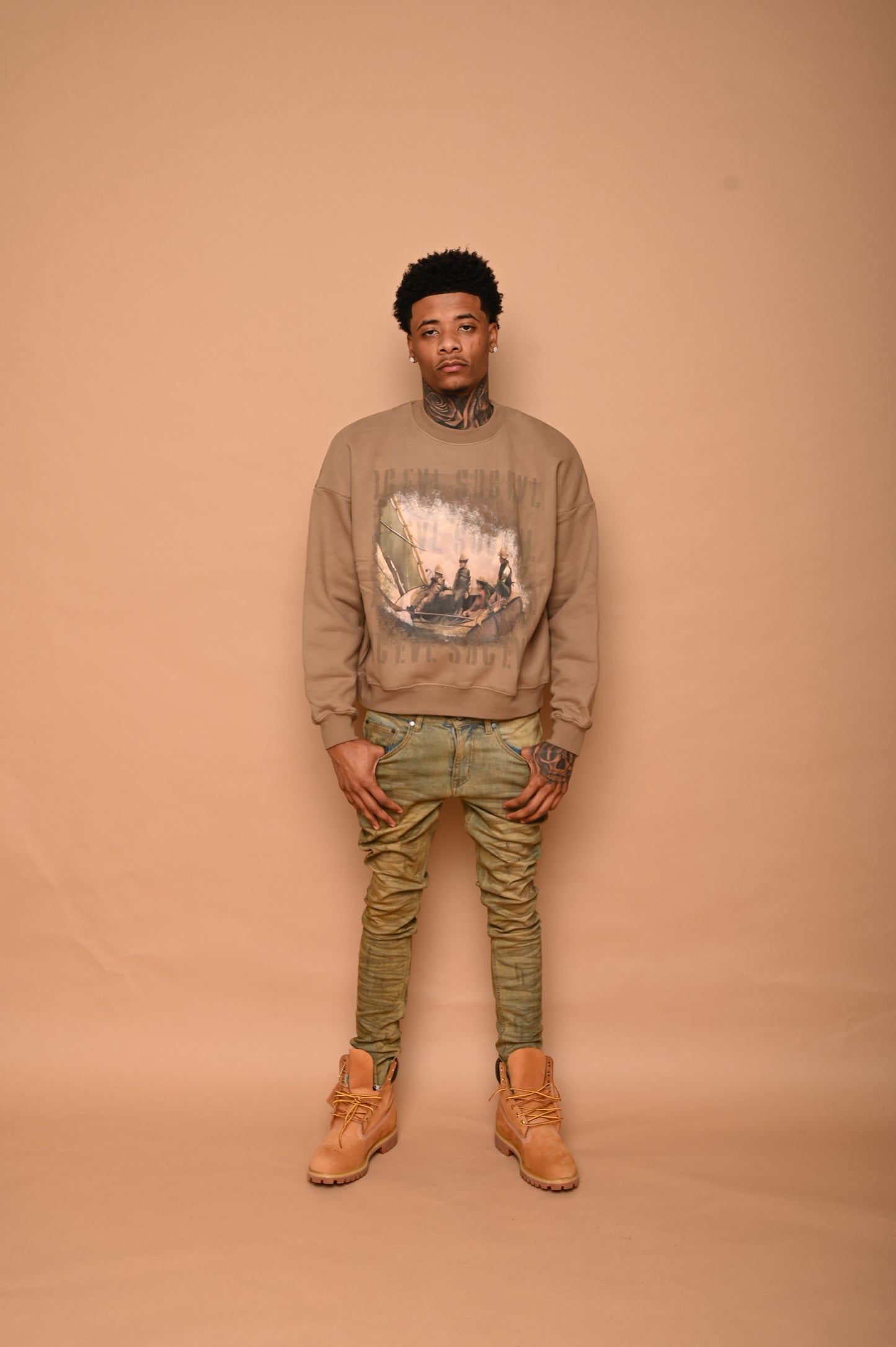Brown “SURVIVAL” SWEATSHIRT