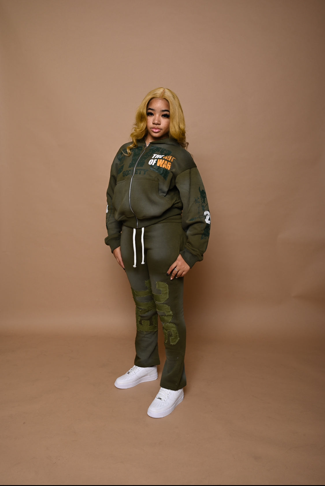 GREEN “ART OF WAR” SWEATSUIT