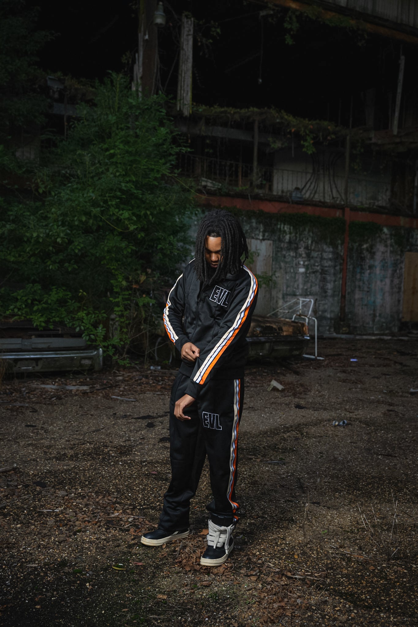 Black/Orange EVL Tracksuit