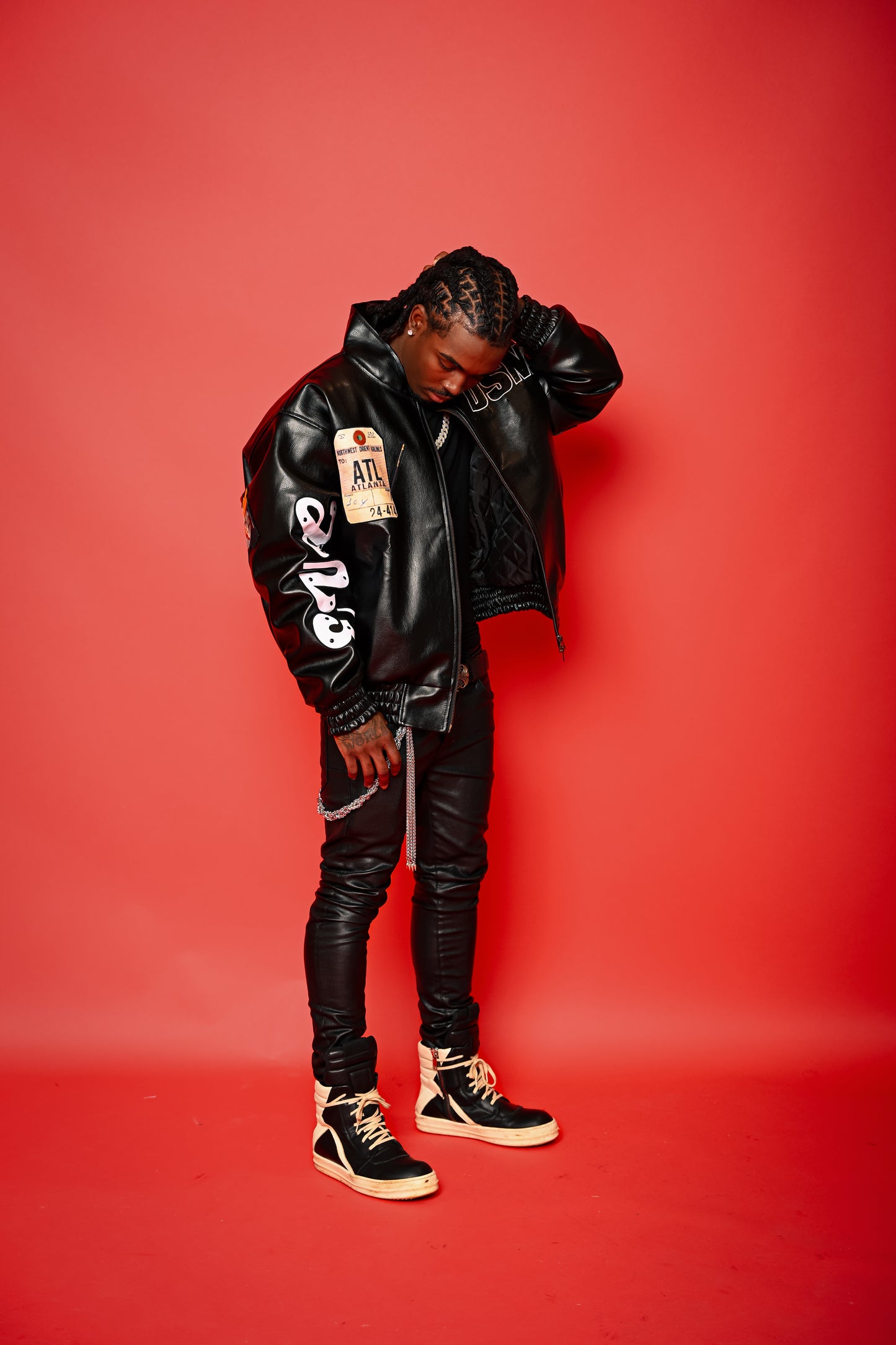Black Dsm Leather Jacket PREORDER