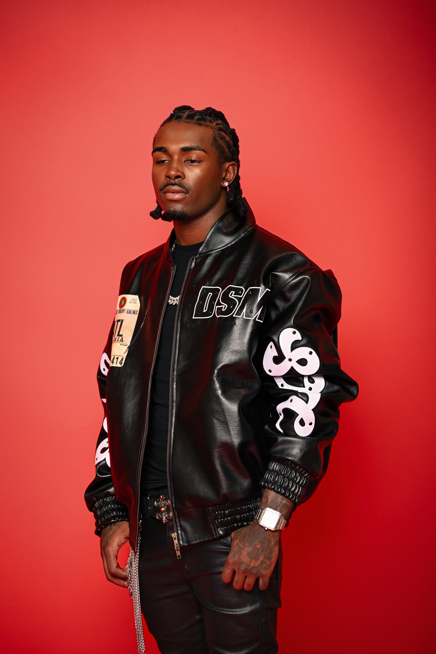 Black Dsm Leather Jacket PREORDER